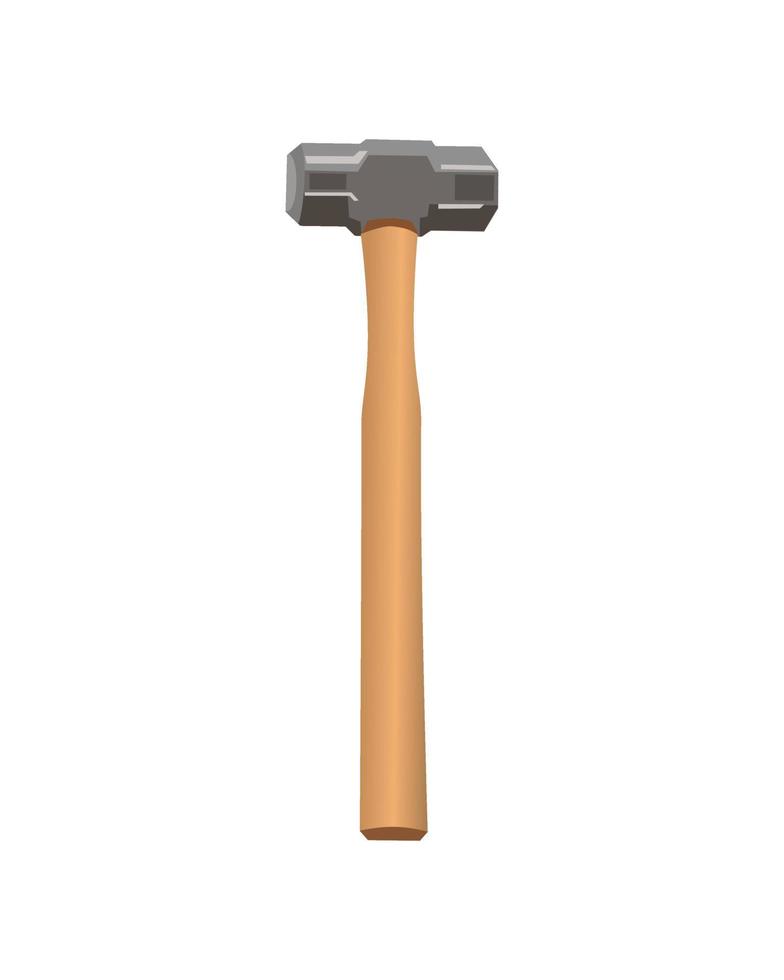 Vector of engineer hammer, tools carpenter, Hammer with wooden handle isolated on white background