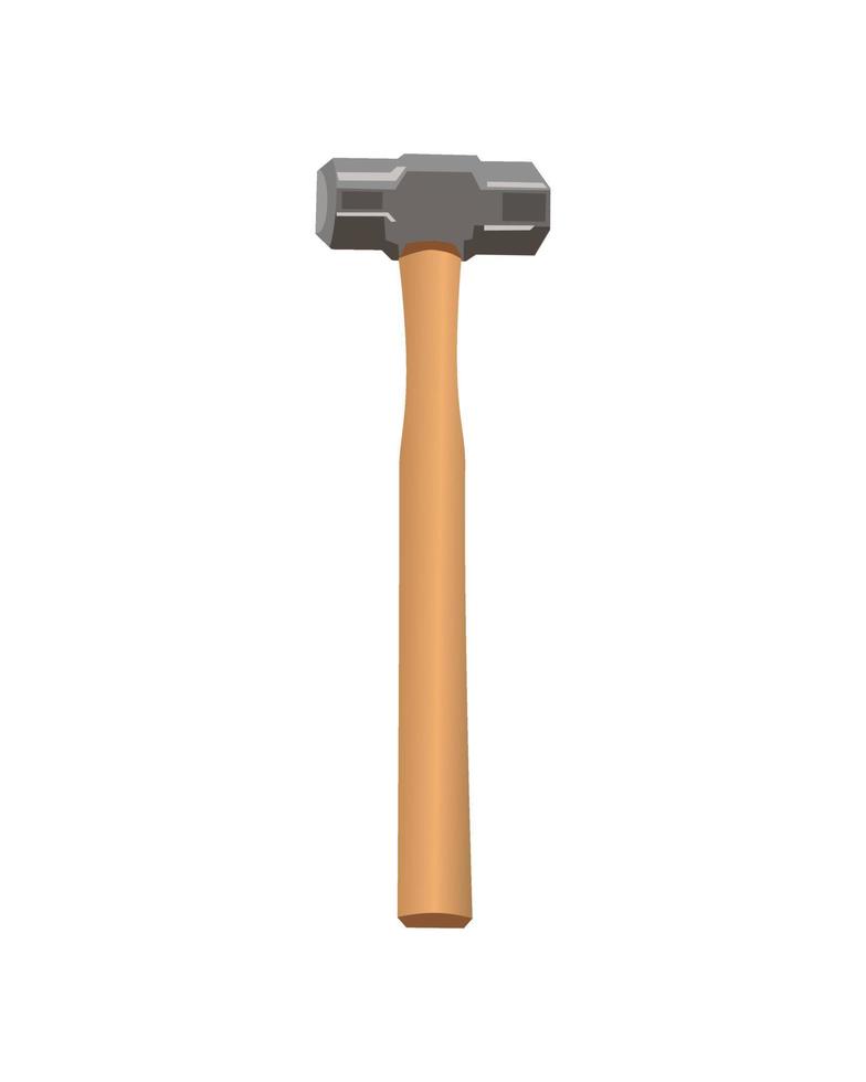 Vector of engineer hammer, tools carpenter, Hammer with wooden handle isolated on white background