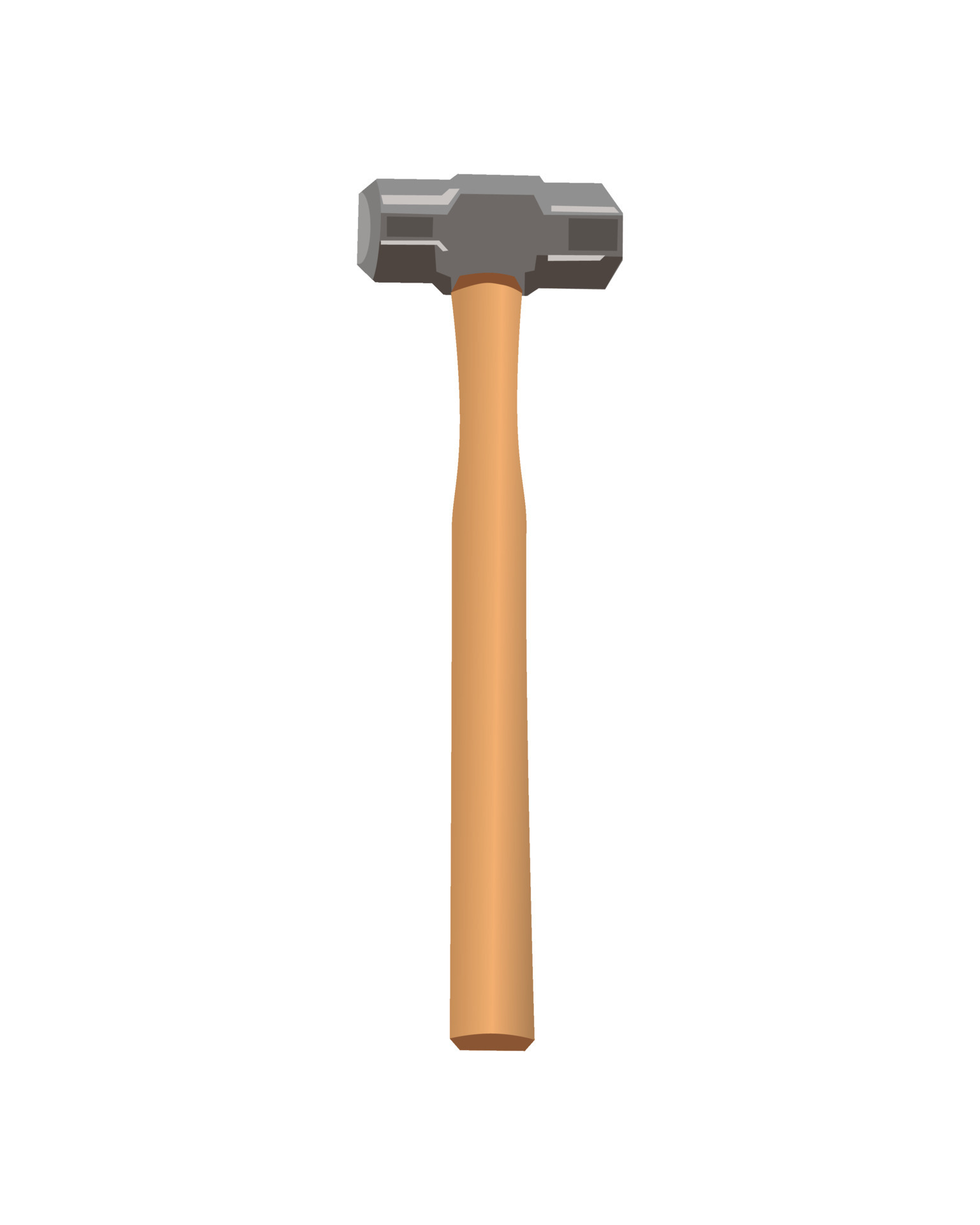 Vector of engineer hammer, tools carpenter, Hammer with wooden handle