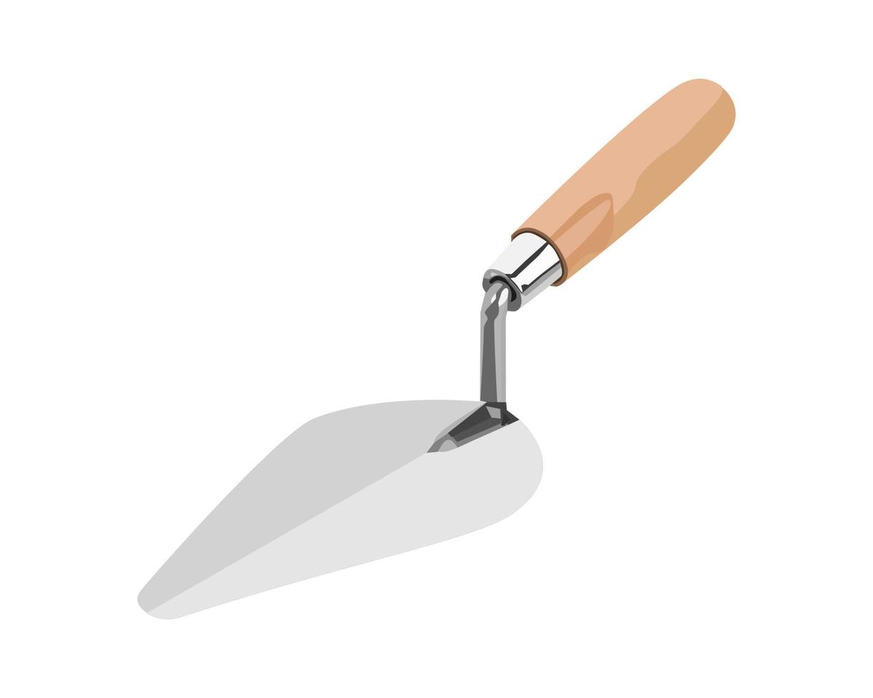 Vector Illustration bricklaying trowels isolated on white background. Carpentry tools.