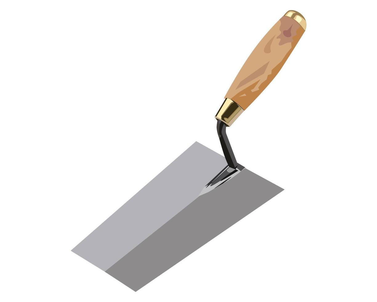 Vector Illustration bricklaying trowels isolated on white background. Carpentry tools.