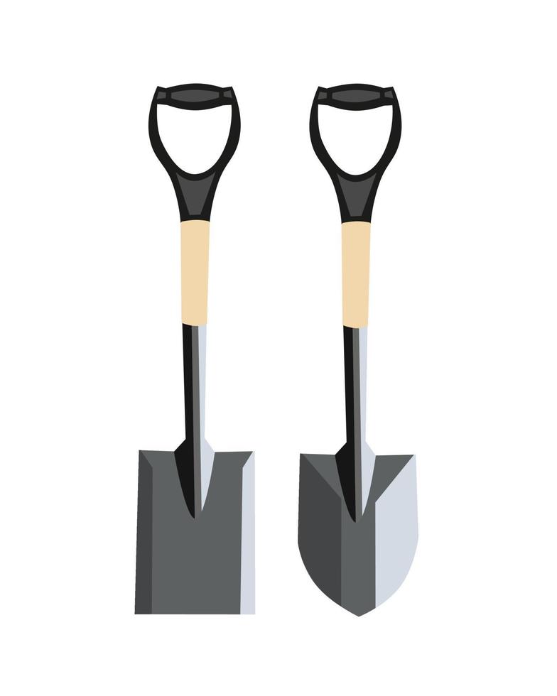 shovel vector flat material design isolated on white