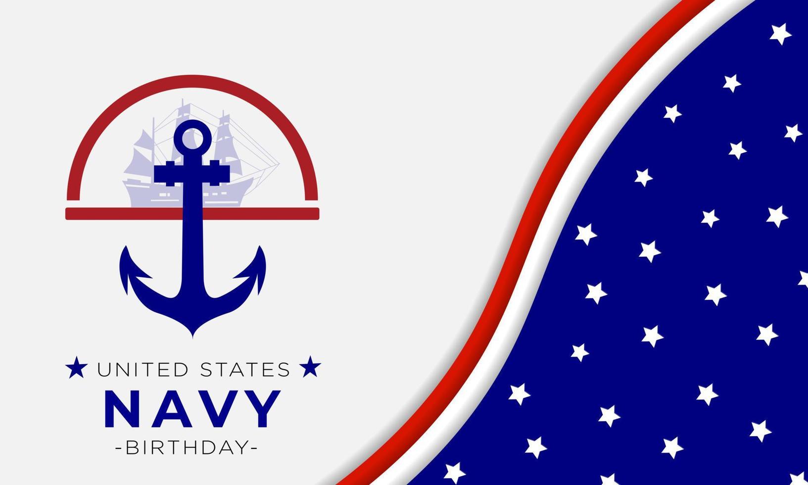 cumpleaños de fondo de la marina de los estados unidos octubre es adecuado para usar con este tema vector