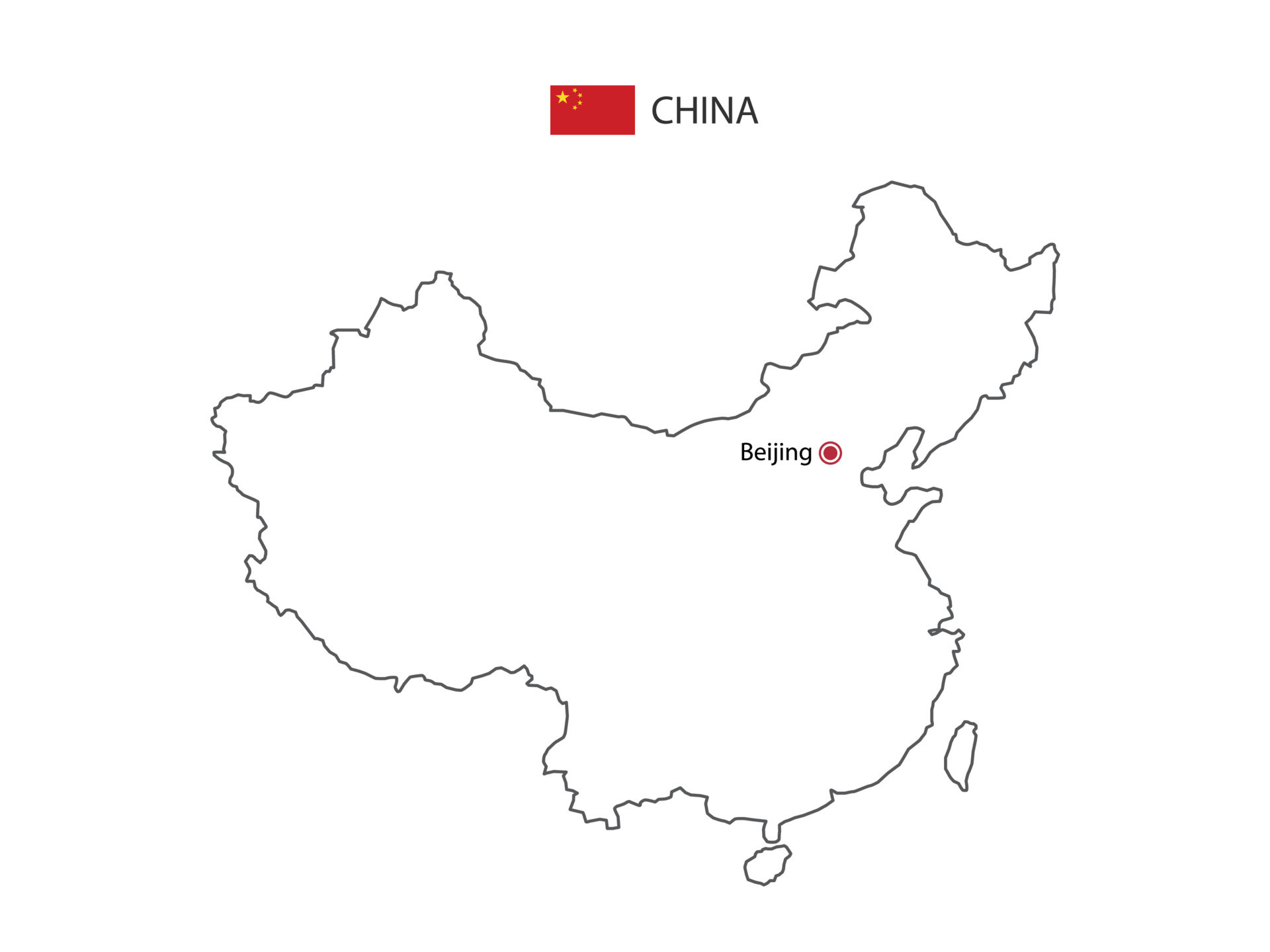 Beijing on map