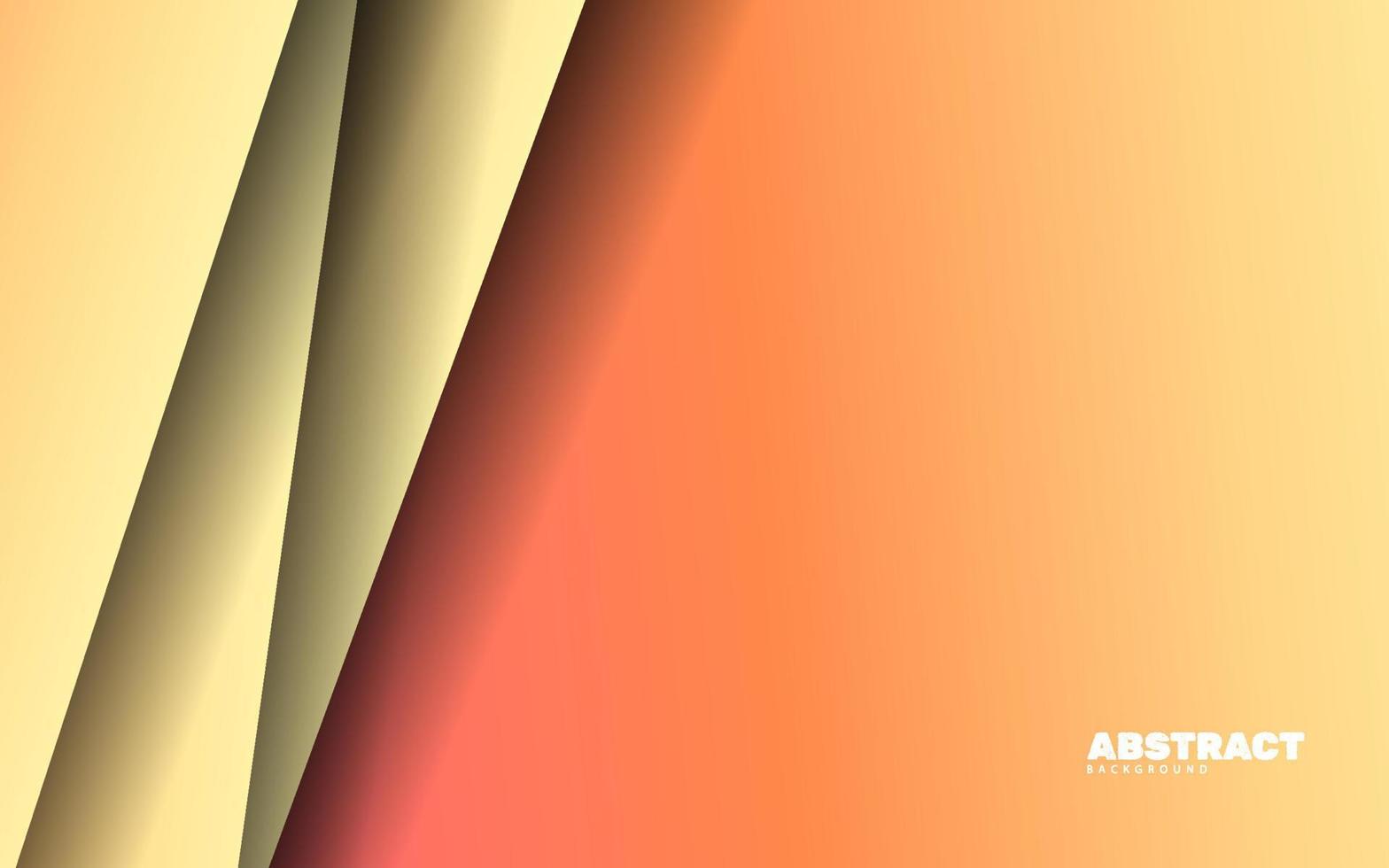 Abstract papercut orange color geometric background vector