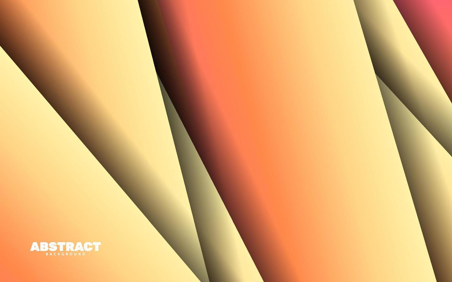 Abstract papercut orange color geometric background vector