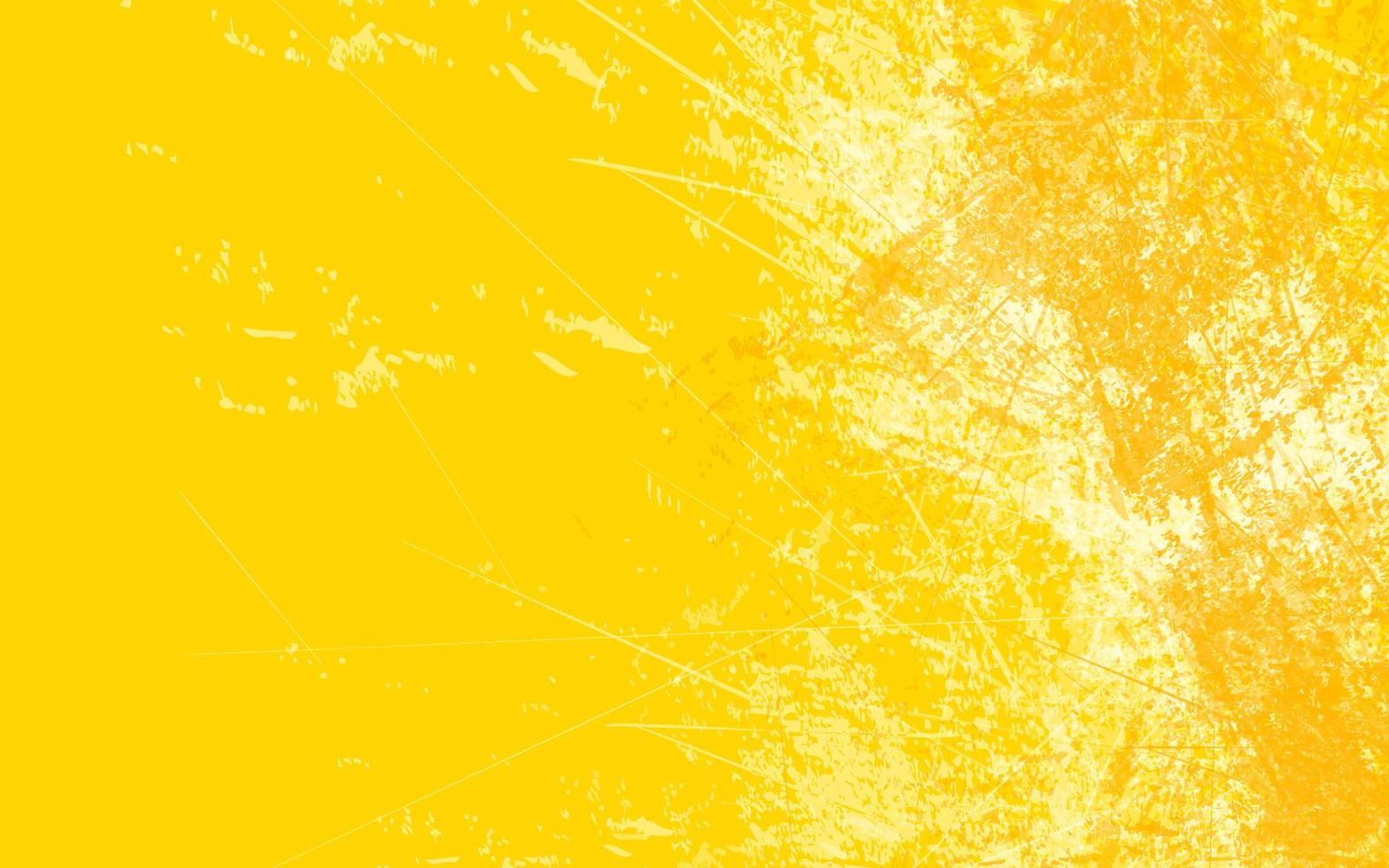 vector de fondo de pintura de salpicaduras de color amarillo de textura grunge abstracta