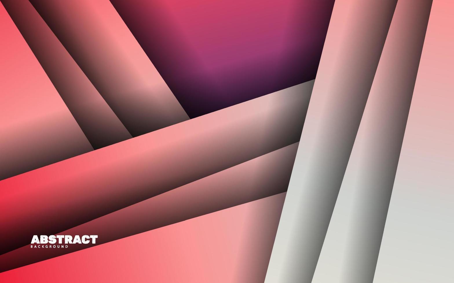 Abstract geometric papercut blue and red color background vector