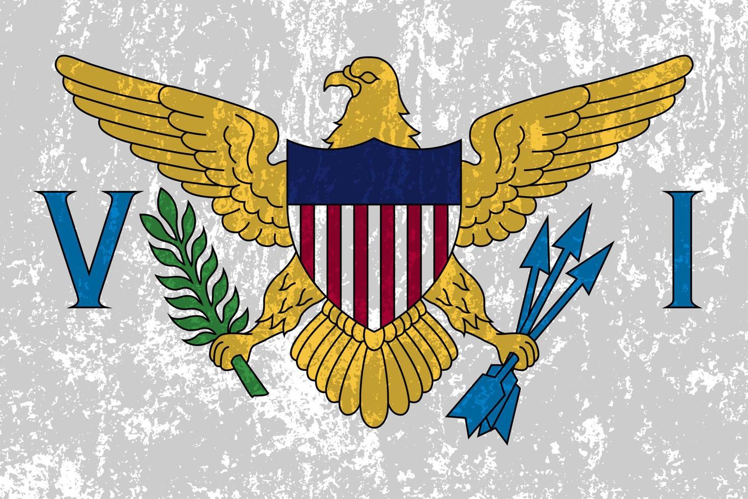 bandera de islas vírgenes, colores oficiales y proporción. ilustración vectorial vector