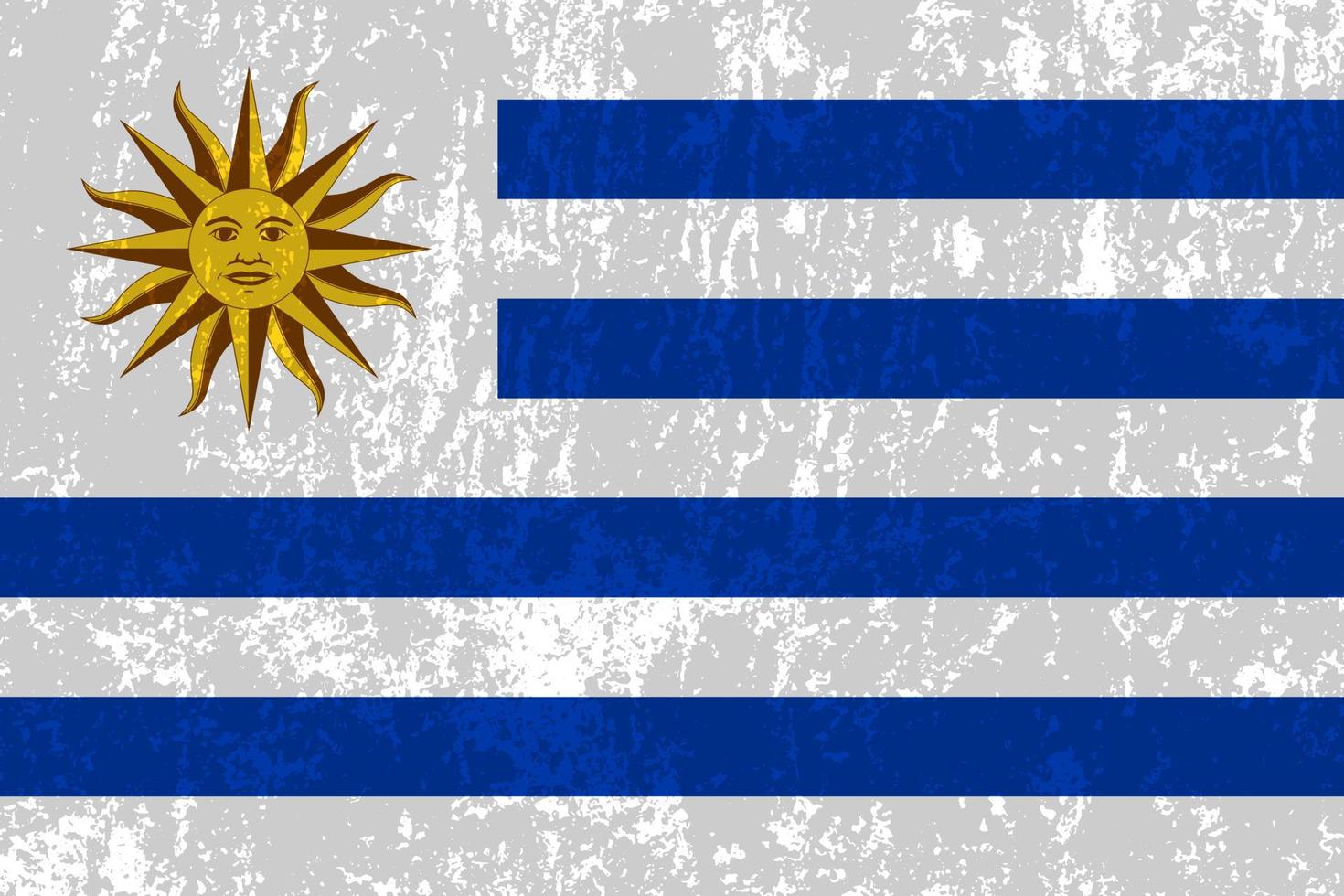 bandera de uruguay, colores oficiales y proporción. ilustración vectorial vector