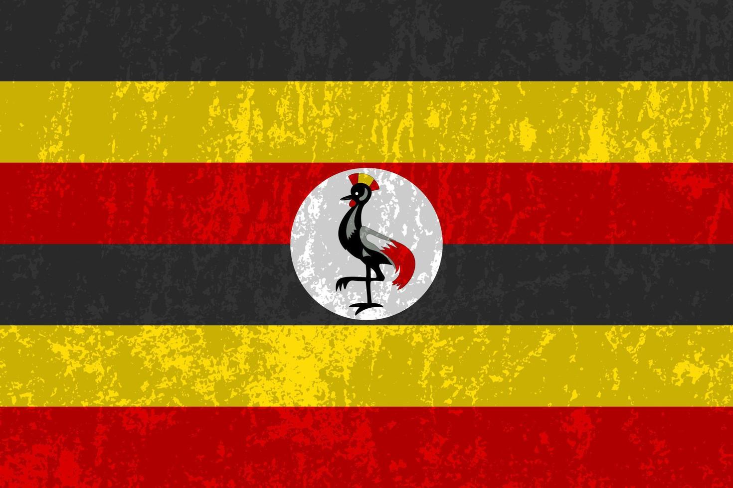 Uganda flag, official colors and proportion. Vector illustration.