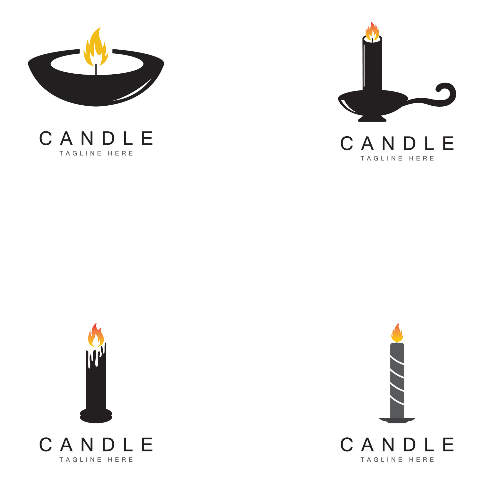 Burning candle Vector icon design illustration Template 12618280 Vector