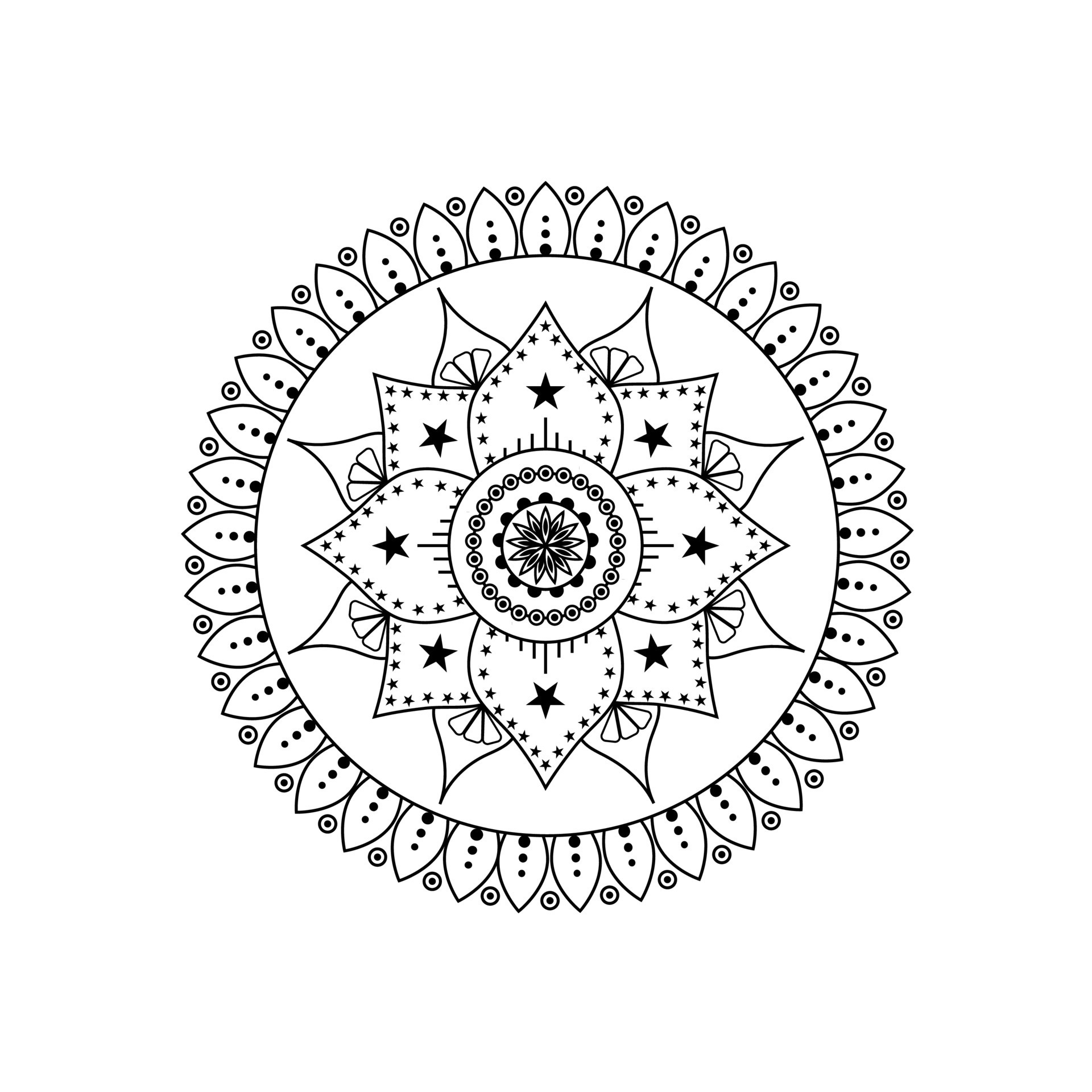 Circular flower mandala pattern for Henna, Mehndi, tattoo, decoration.  Decorative ornament in ethnic oriental style. Coloring book page. Outline  doodle hand drawn vector illustration. 12618312 Vector Art at Vecteezy