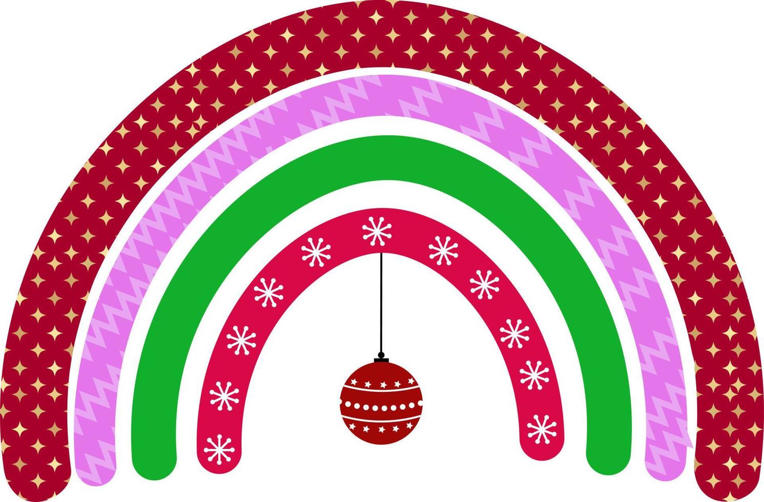 Christmas Rainbow Vector