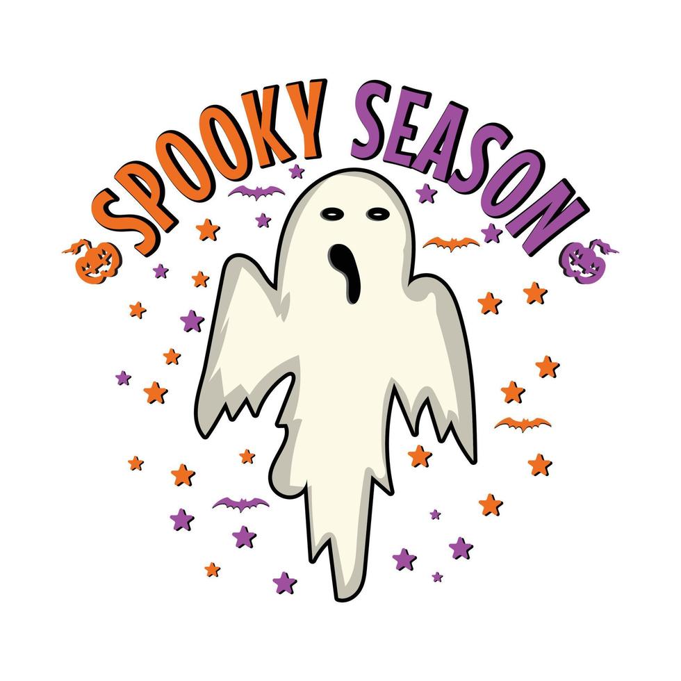 Spooky season halloween t shirt vector