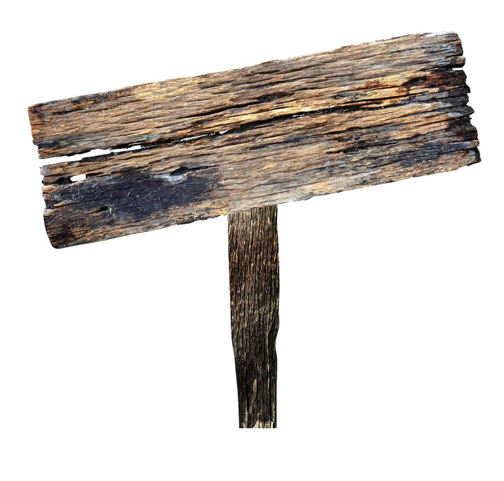 Old wooden sign photo