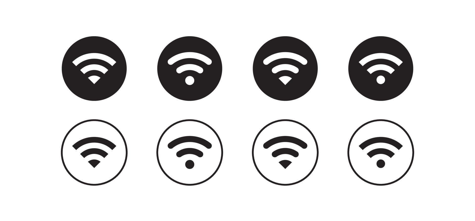 Wireless and internet connection symbol flat vector illustration.