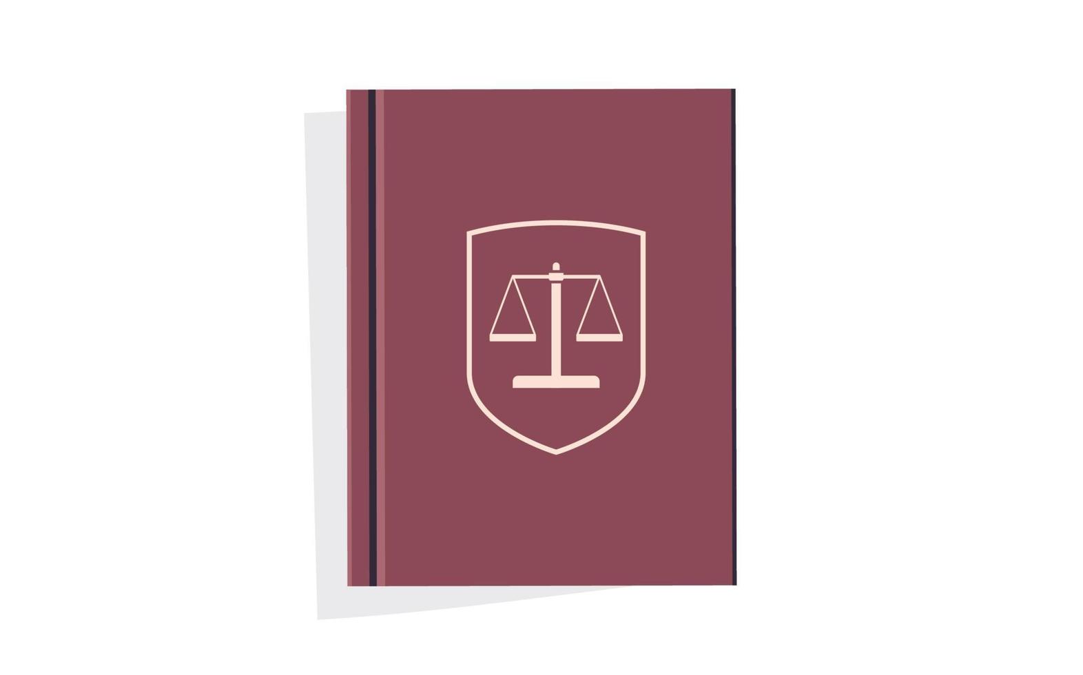 Judge book and legal law advice justice concept flat vector illustration.