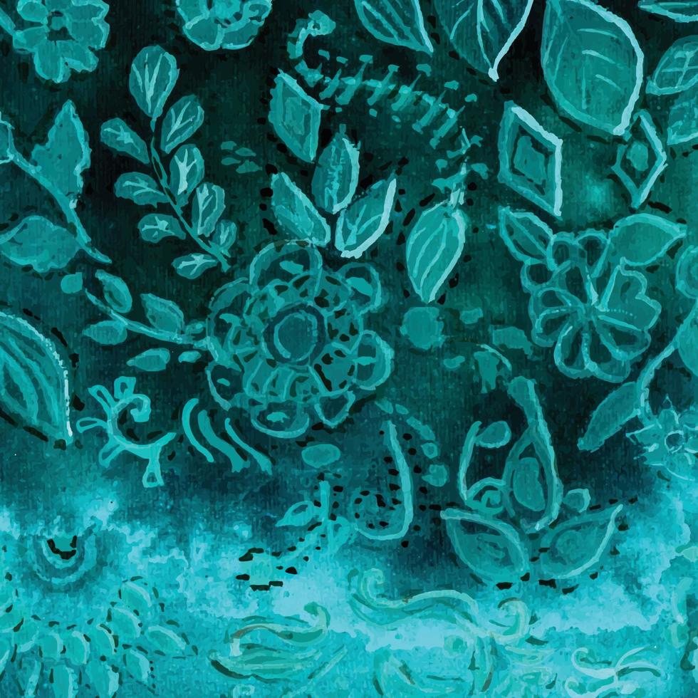 Chikankari Embroidery pattern illustration vector