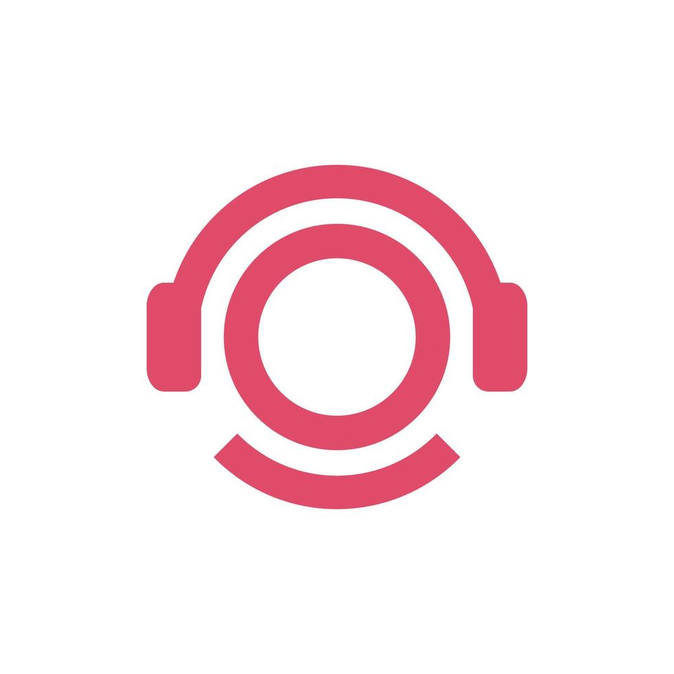 Headphone DJ, Music Studio Recording, Logo Design Inspiration vector