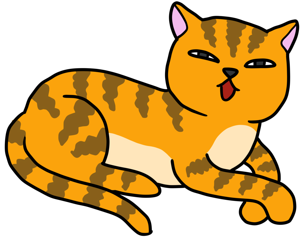 ilustração de desenhos animados de gato gatinho fofo png