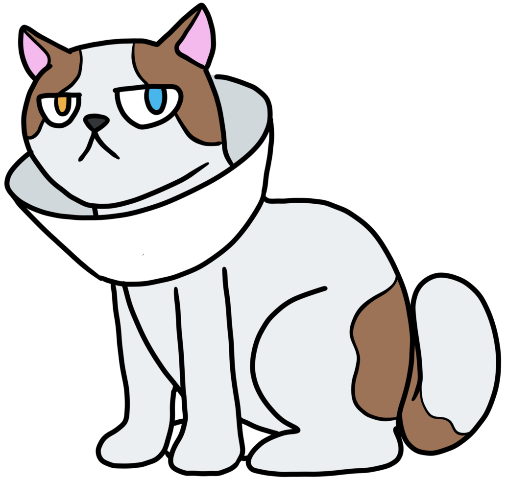 ejemplo lindo de la historieta del gato del gatito png