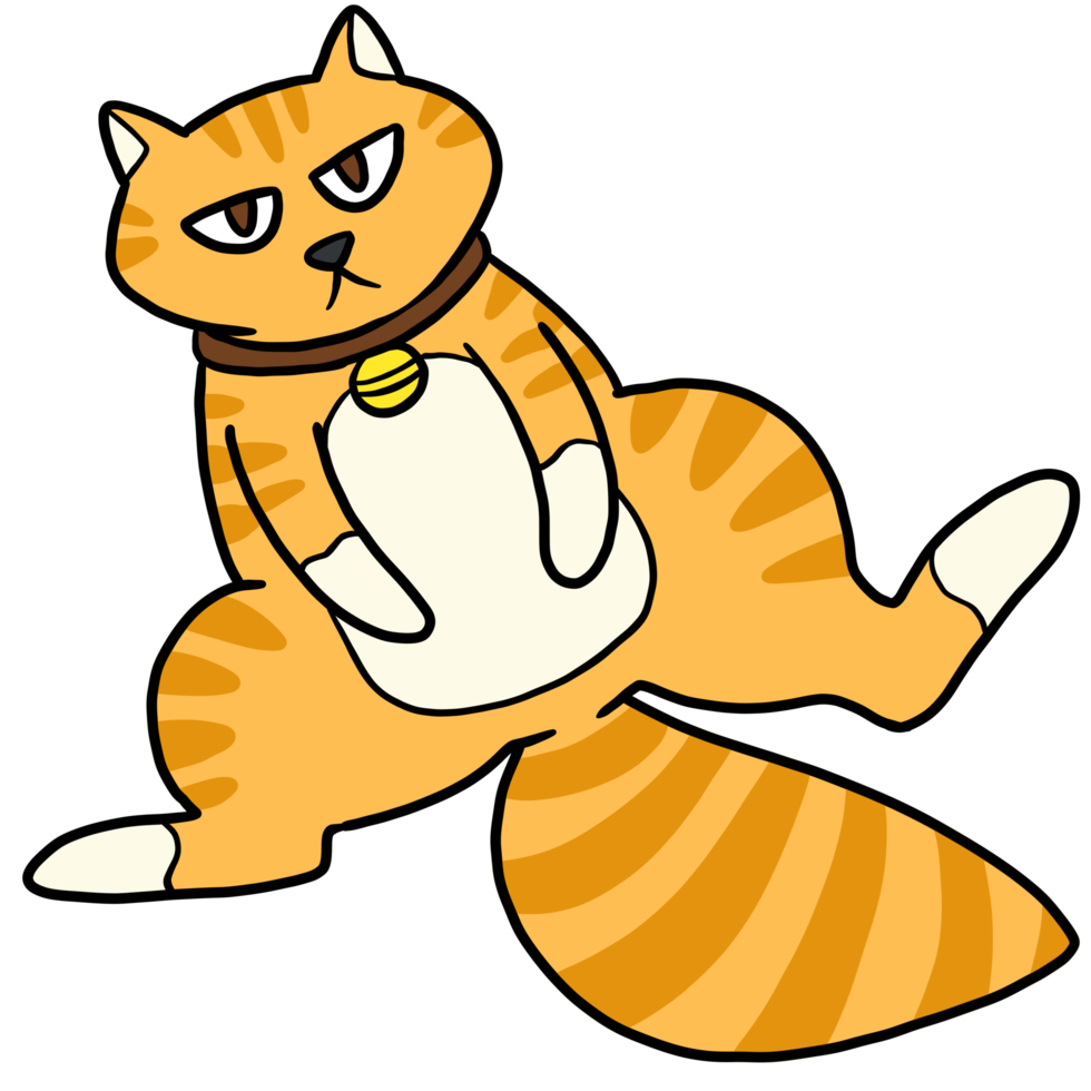 cute kitten cat cartoon illustration png