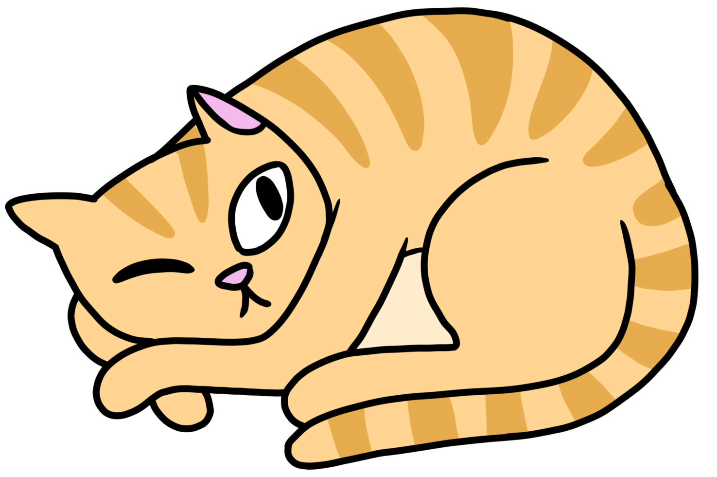 illustration de dessin animé de chat chaton mignon png