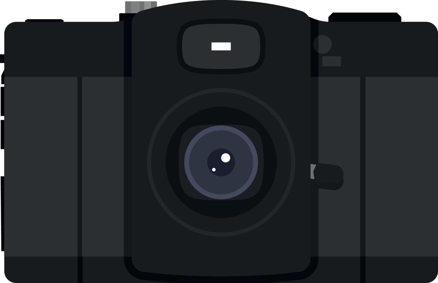 Vintage camera icon. Vector vintage camera flat illustration.