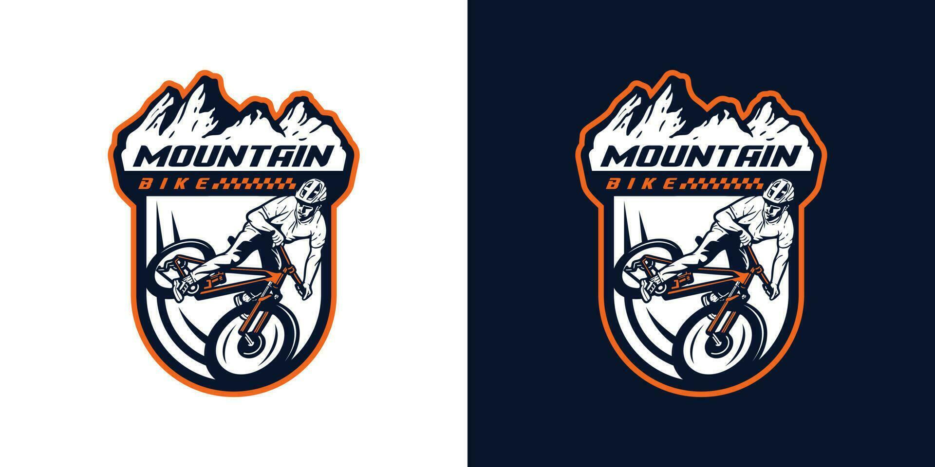 mountain bike logo vector