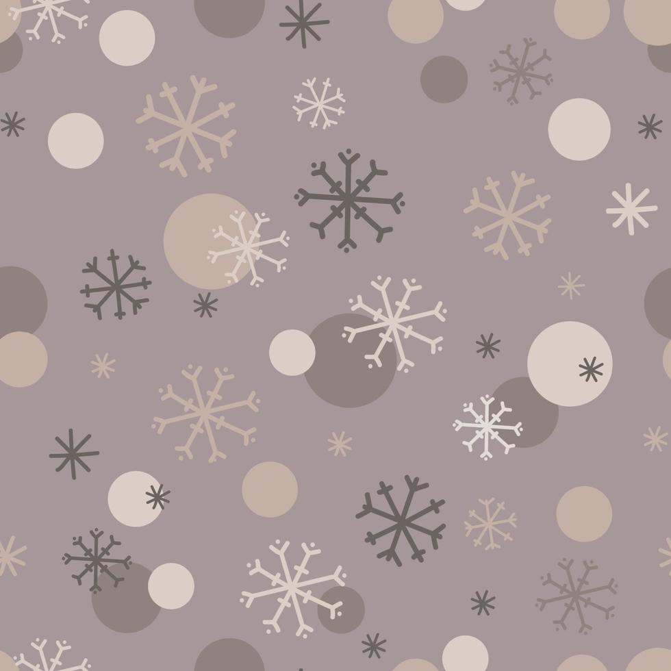 copos de nieve que caen en la ilustración de vector de fondo beige.copo de nieve de patrones sin fisuras.temporada de invierno de textura de diseño para impresiones, papel tapiz, papel de regalo, tela.copos de nieve repetidos.