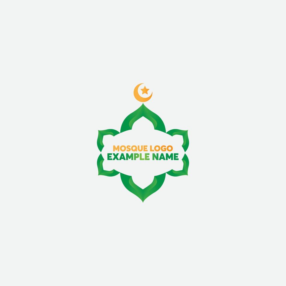 Mosque Logo Template Design Vector, Emblem, Concept Design, Creative Symbol, Icon vector