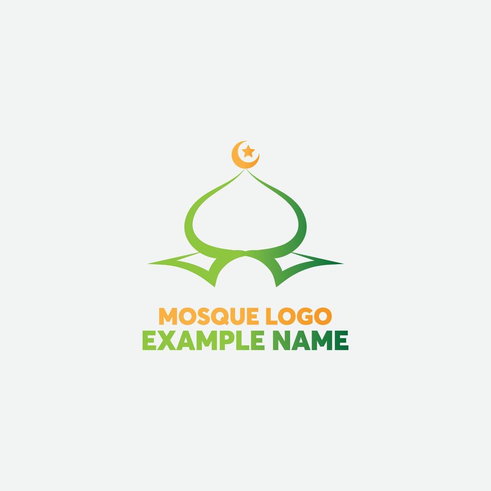 Mosque Logo Template Design Vector, Emblem, Concept Design, Creative Symbol, Icon vector