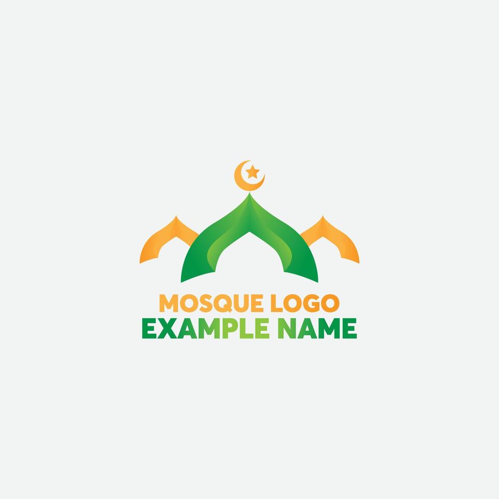 Mosque Logo Template Design Vector, Emblem, Concept Design, Creative Symbol, Icon vector