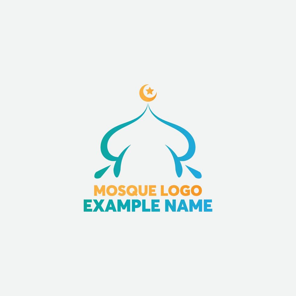 Mosque Logo Template Design Vector, Emblem, Concept Design, Creative Symbol, Icon vector