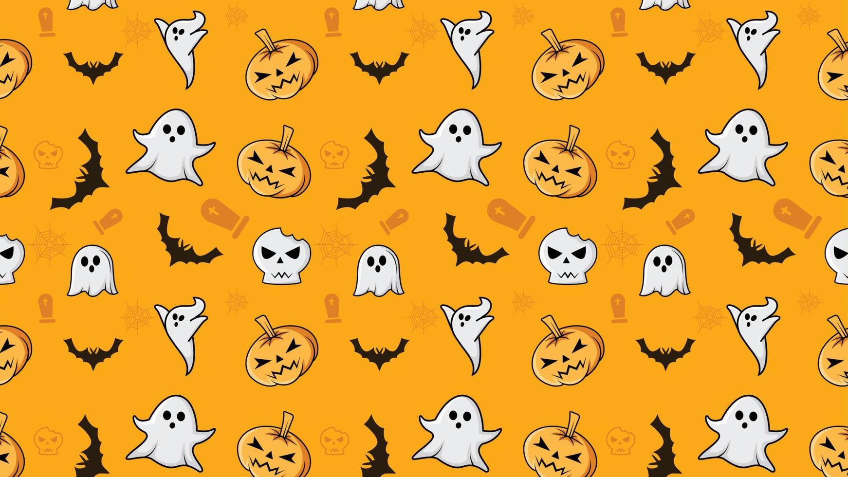 Flat illustration halloween pattern for new template vector