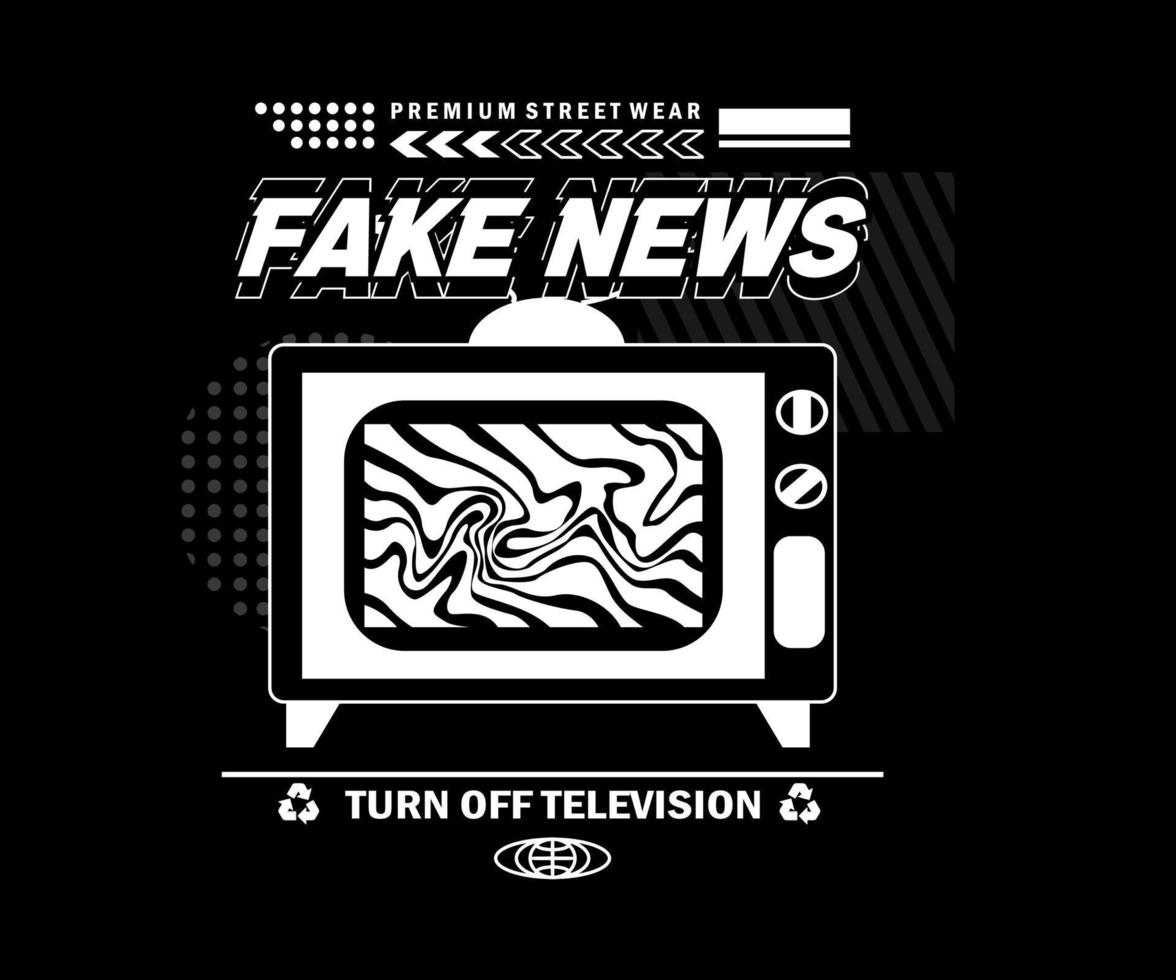 Fake News Television Simple street style vintage design fashion vector