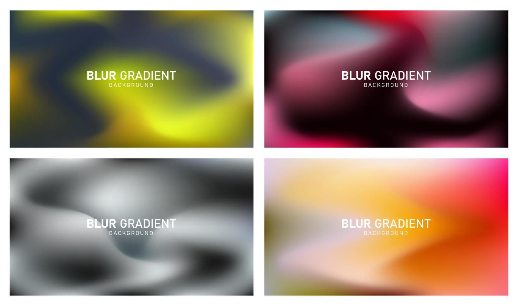 Colorful modern gradient blur background design vector