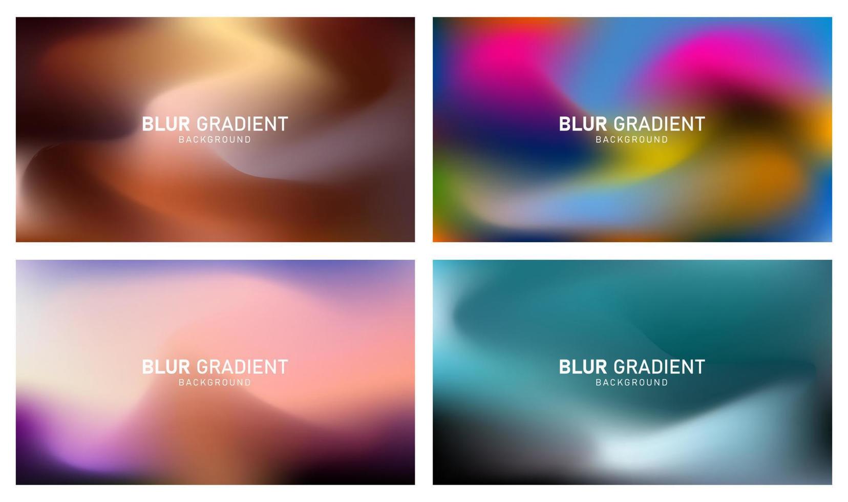 Colorful modern gradient blur background design vector