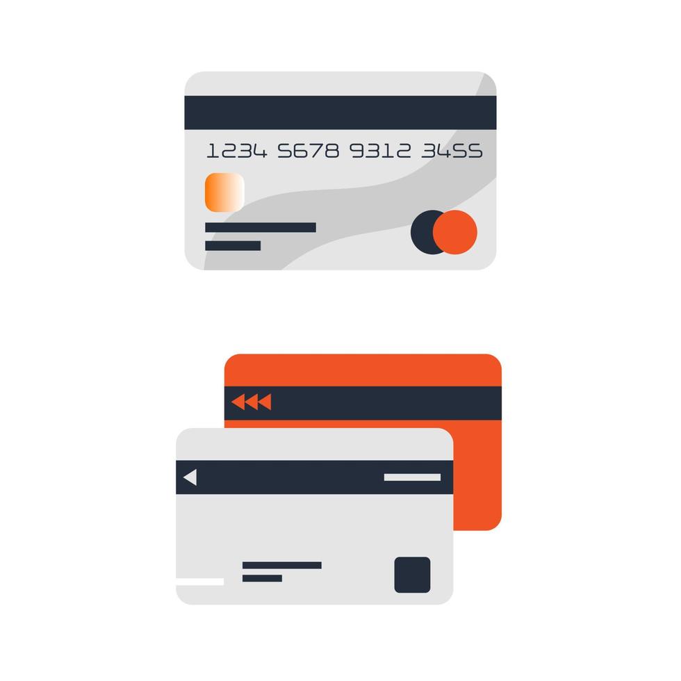 Credit Card design for online shopping, online payment concept. for business finance, online banking, and shopping online. vector illustration