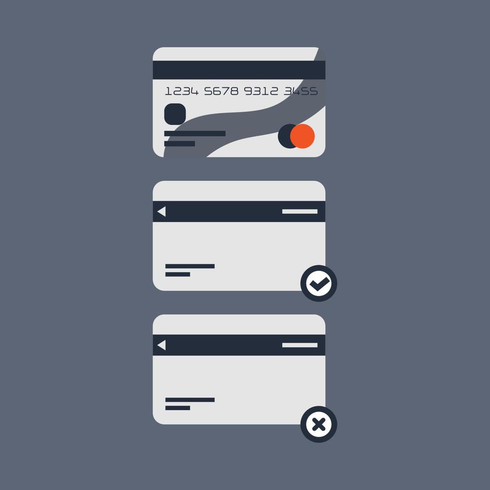Credit Card design for online shopping, online payment concept. for business finance, online banking, and shopping online. vector illustration