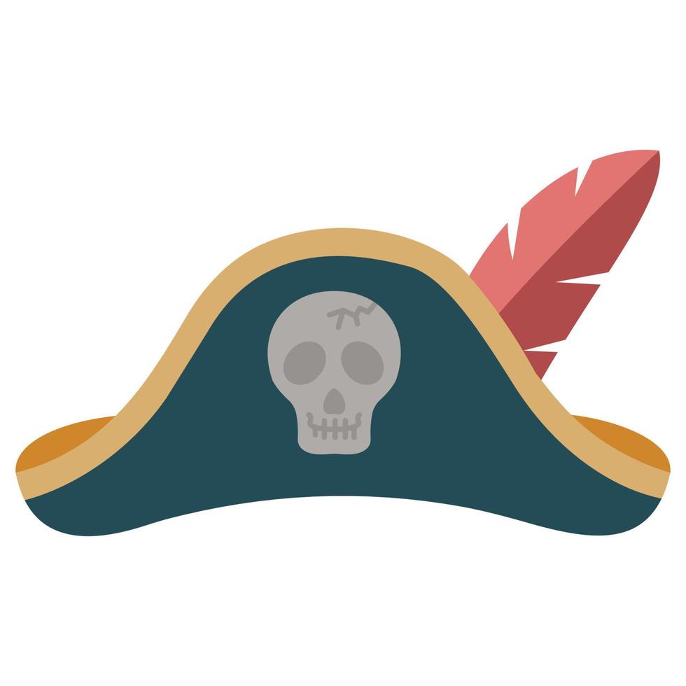 sombrero de piratas que puede modificar o editar fácilmente vector