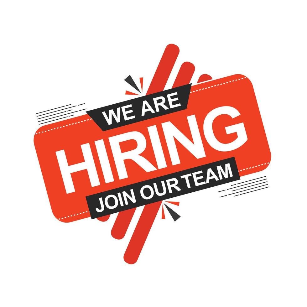 We Are Hiring Vector illustration