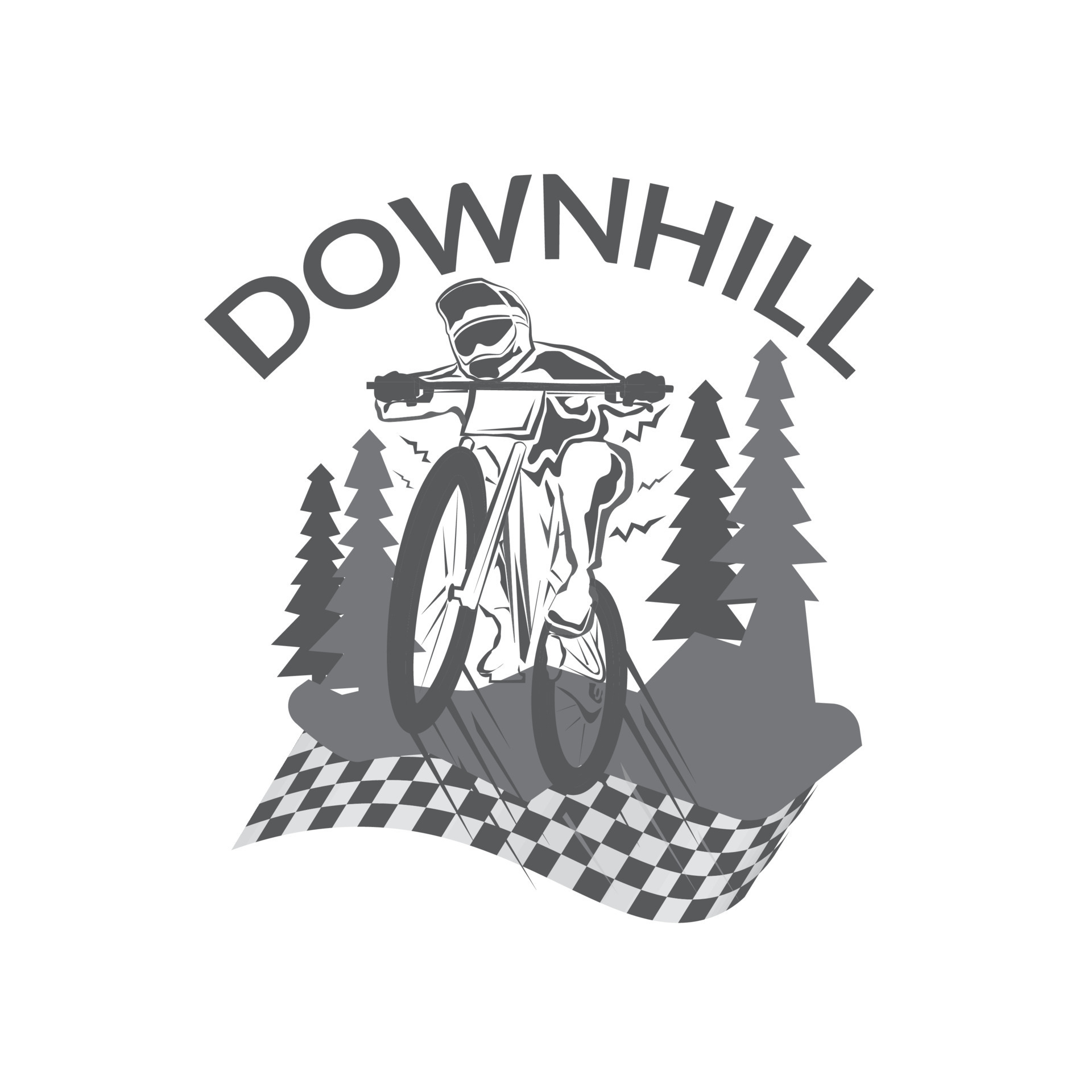 Mountain Bike Downhill Logo Vector Illustration Mountain Bike Race mountain-bike-downhill-logo-vector-illustration-mountain-bike-race