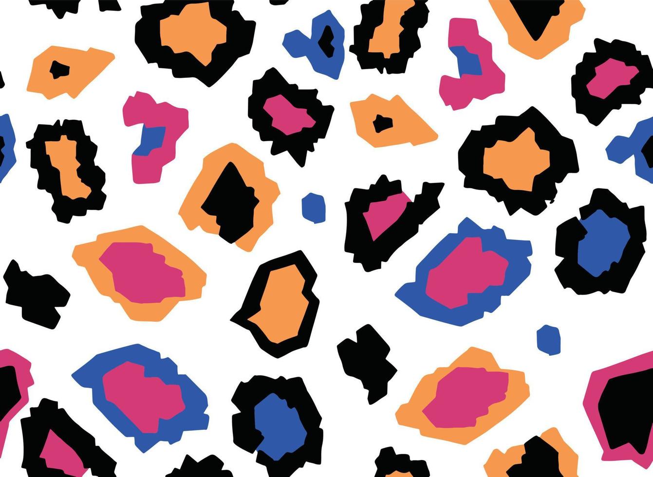 Neon leopard pattern design. Lettering poster,wallpaper, wrapping paper, t-shirt and textile graphic design. . Vector illustration