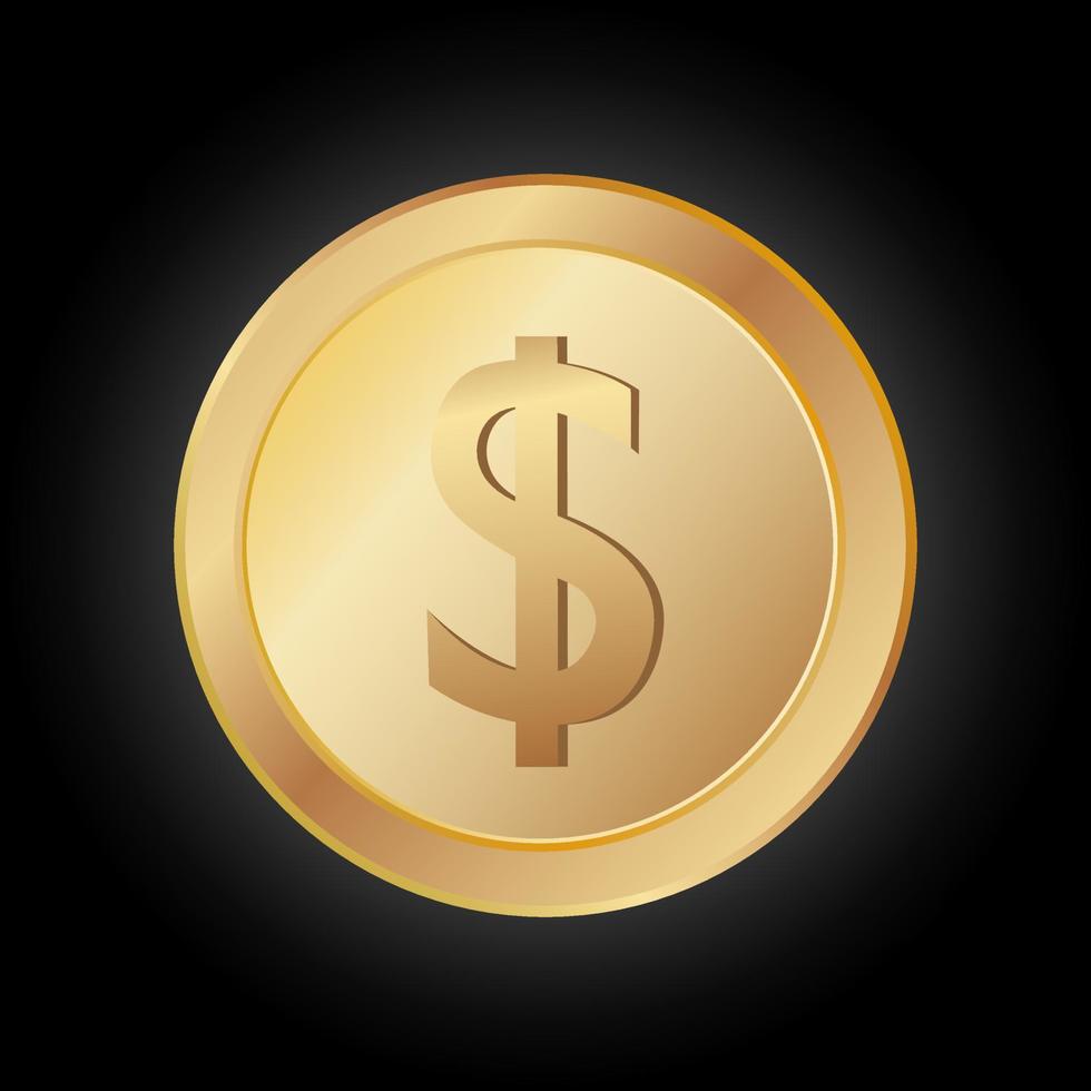 monedas de oro de bitcoin, euro, dólar vector