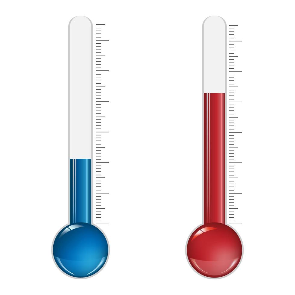 termómetro celsius y fahrenheit. vector