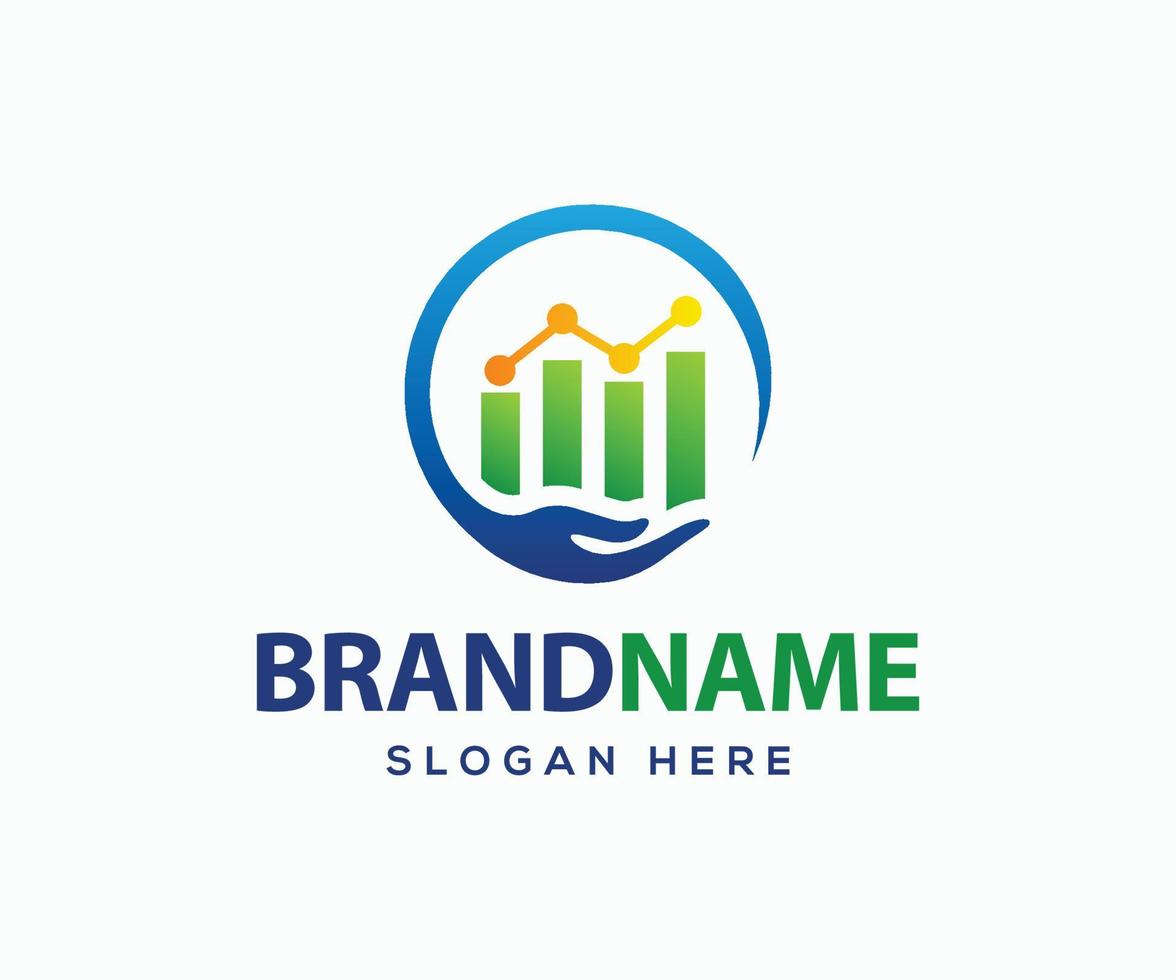 Modern accounting and financial logo design template vector