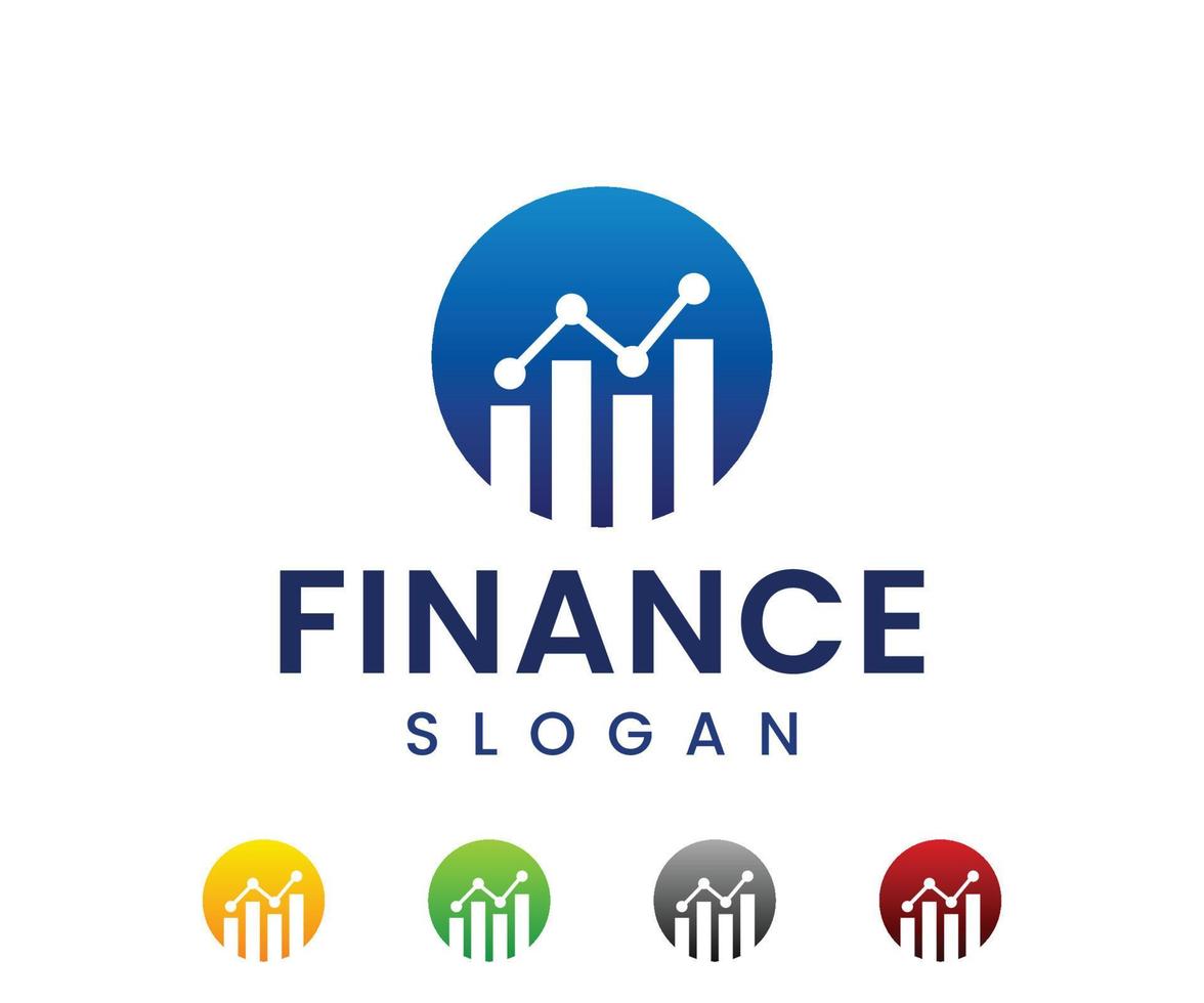 plantilla de logotipo financiero y contable moderno vector