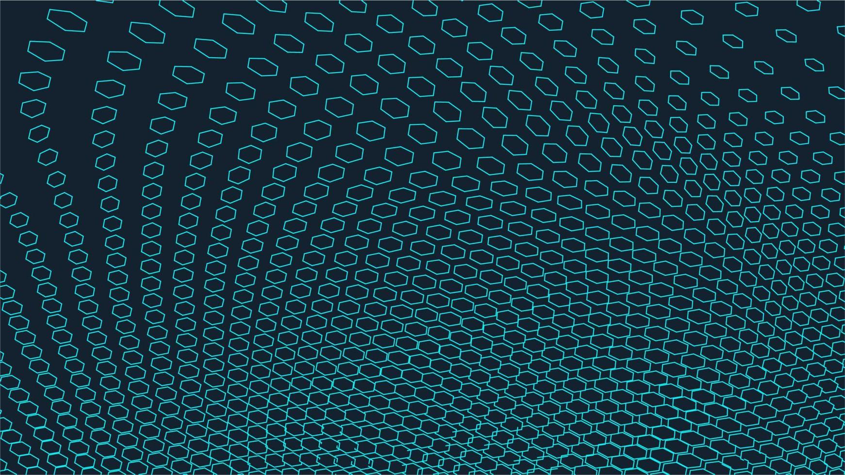 Abstract vector landscape background. Cyberspace grid. 3d technology vector illustration.